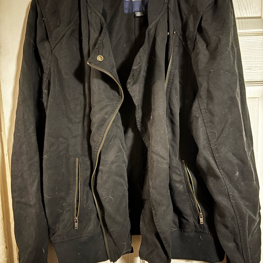 American Eagle Outfitters Black Bomber Jacket